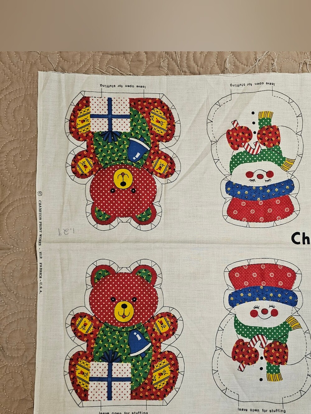 Vintage Cranston VIP Christmas Toys Fabric